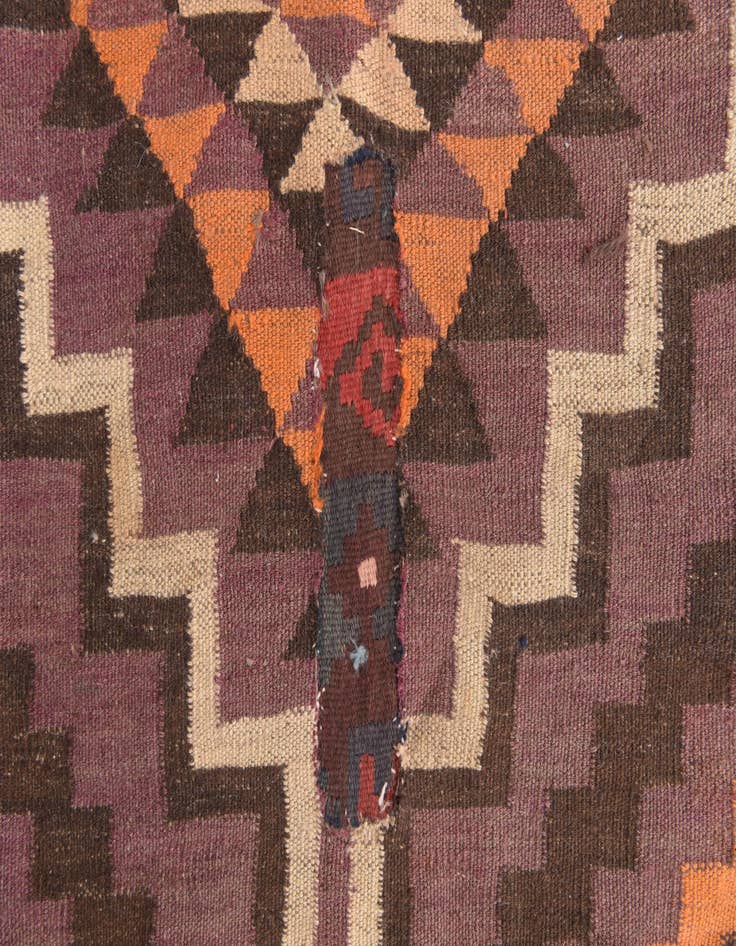 Detail image of 6' 2 x 14' 9  Hand Woven Kilim Fars Wool Runner Rug