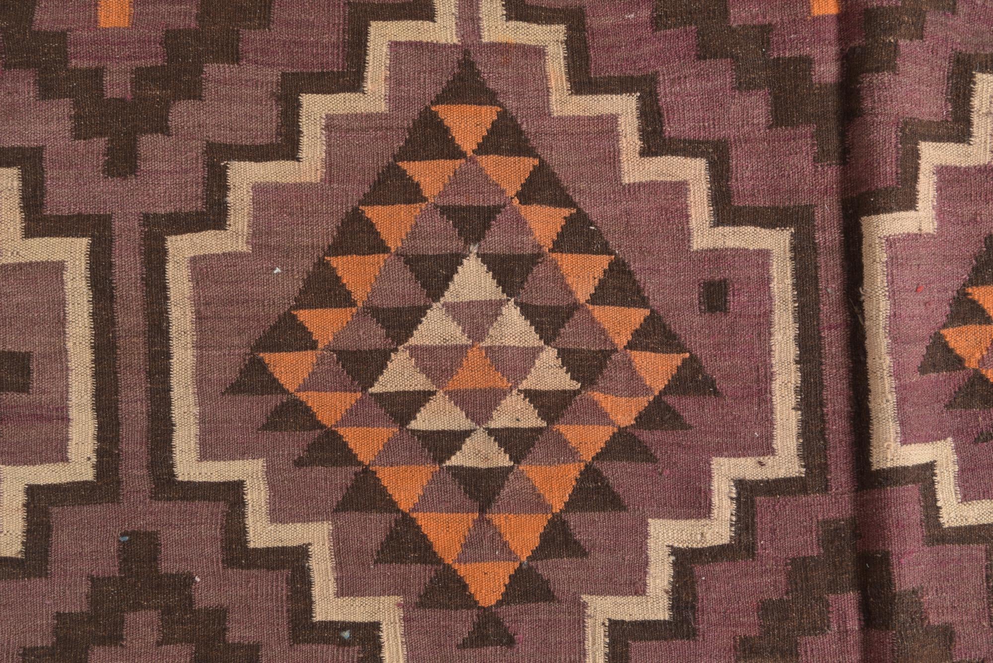 6' 2 x 14' 9 Hand Woven Kilim Fars Wool Runner Rug