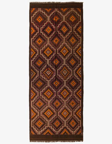 6' 2 x 14' 9 Hand Woven Kilim Fars Wool Runner Rug