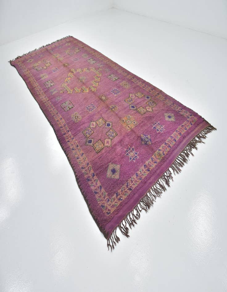 Detail image of 6' 4 x 15' 9  Hand Knotted Moroccan Wool Runner Rug