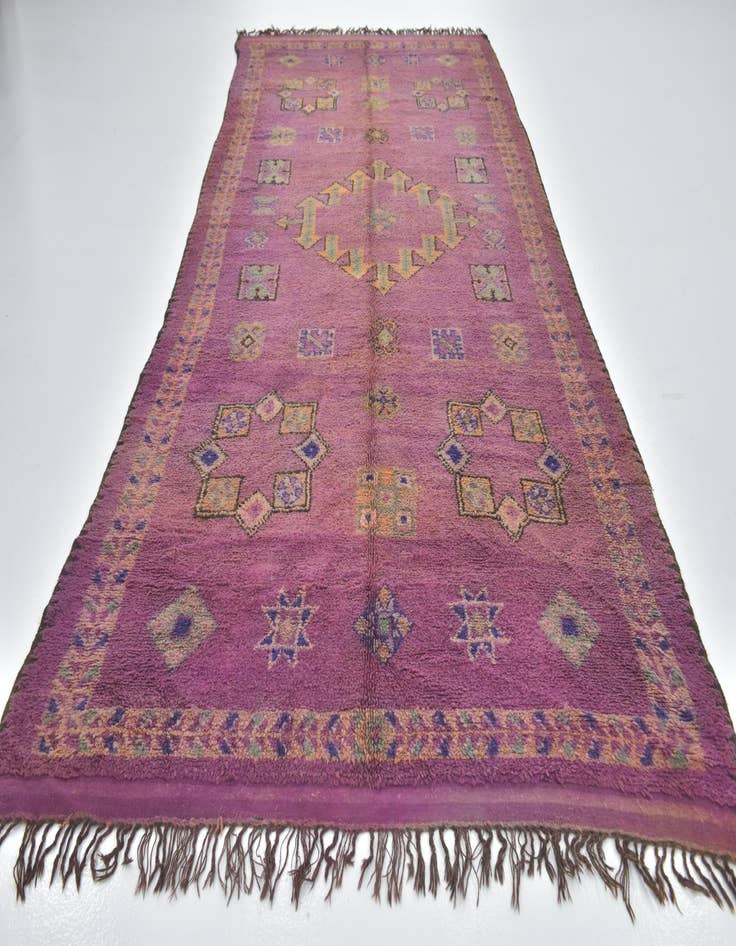 Detail image of 6' 4 x 15' 9  Hand Knotted Moroccan Wool Runner Rug