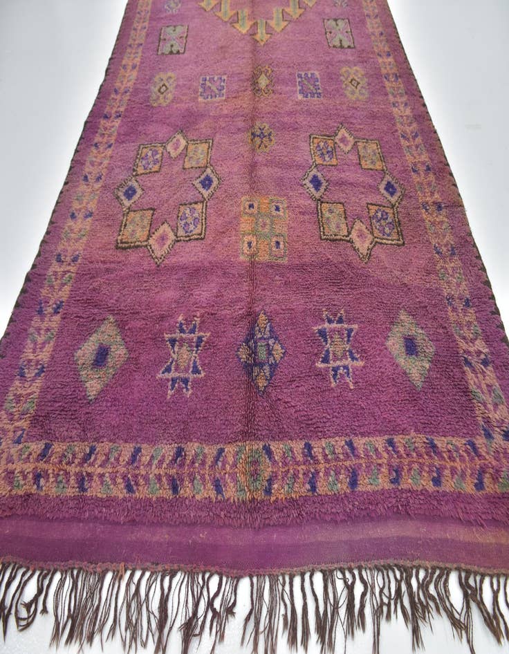 Detail image of 6' 4 x 15' 9  Hand Knotted Moroccan Wool Runner Rug