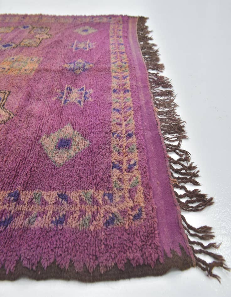 Detail image of 6' 4 x 15' 9  Hand Knotted Moroccan Wool Runner Rug