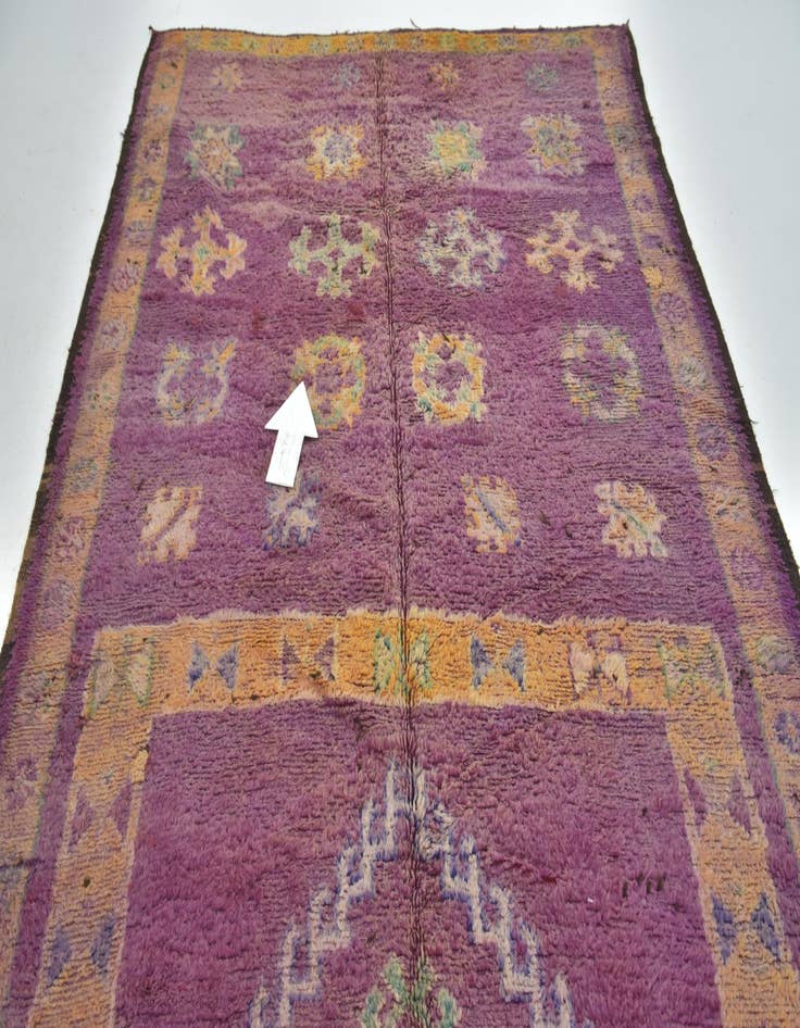 Detail image of 6' 6 x 15' 9  Hand Knotted Moroccan Wool Runner Rug