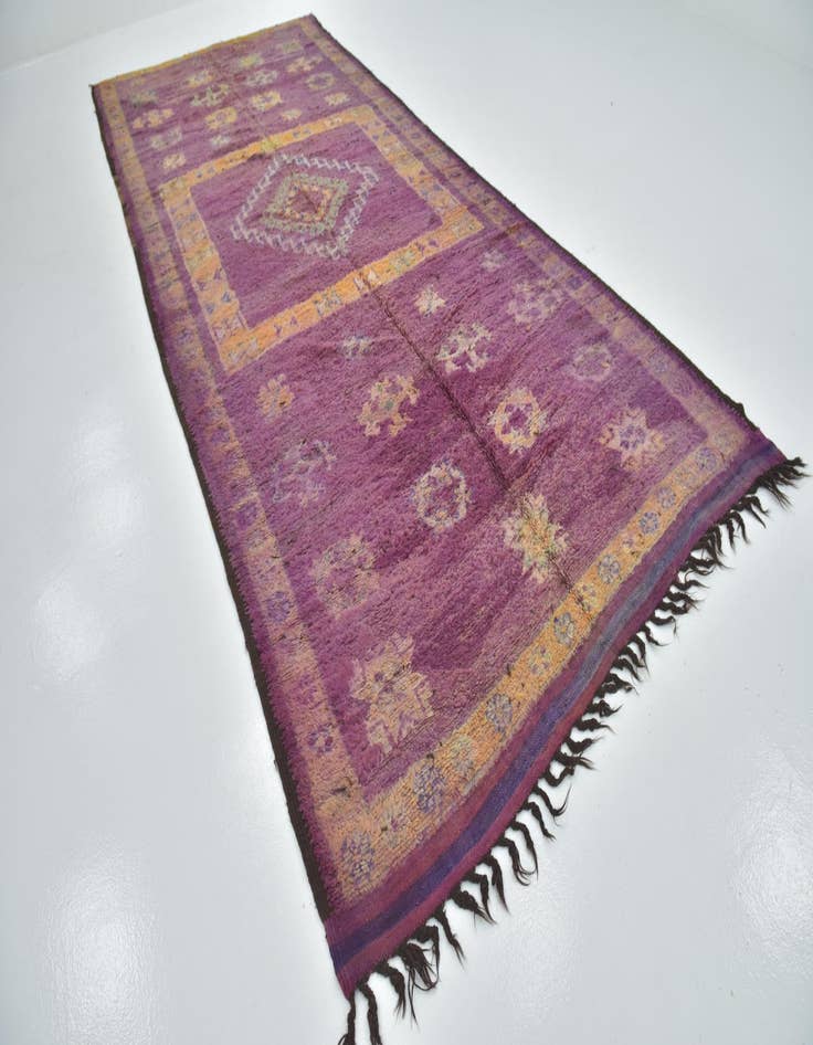 Detail image of 6' 6 x 15' 9  Hand Knotted Moroccan Wool Runner Rug