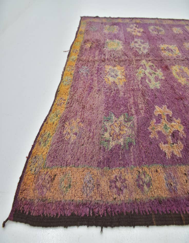 Detail image of 6' 6 x 15' 9  Hand Knotted Moroccan Wool Runner Rug