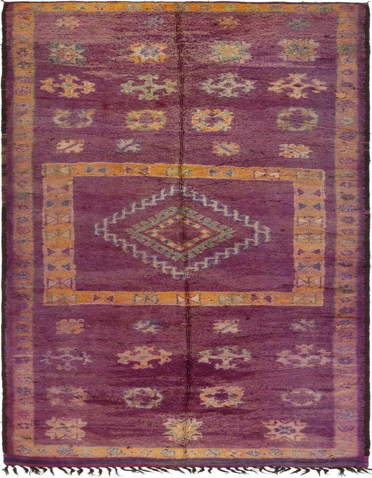 Detail image of 6' 6 x 15' 9 Hand Knotted Moroccan Wool Runner Rug