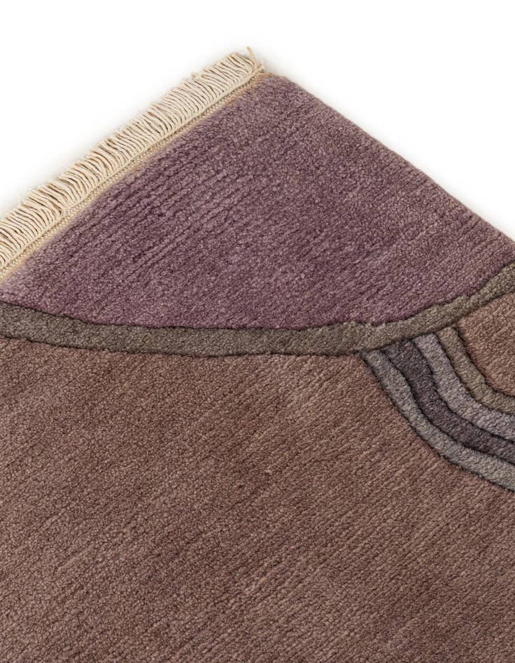 Detail image of 2' 4 x 5' 2 Hand Knotted Nepal Wool Runner Rug