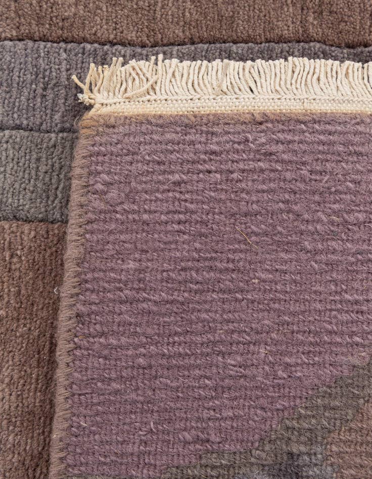 Detail image of 2' 4 x 5' 2 Hand Knotted Nepal Wool Runner Rug