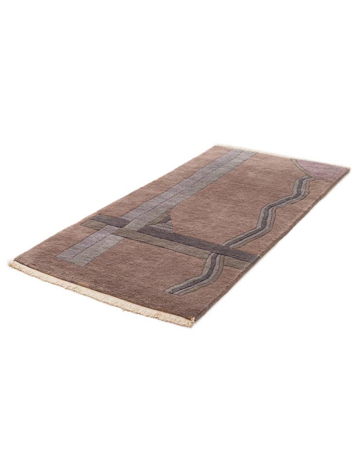 Detail image of 2' 4 x 5' 2 Hand Knotted Nepal Wool Runner Rug