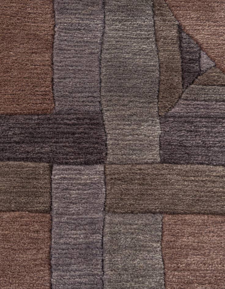 Detail image of 2' 4 x 5' 2 Hand Knotted Nepal Wool Runner Rug