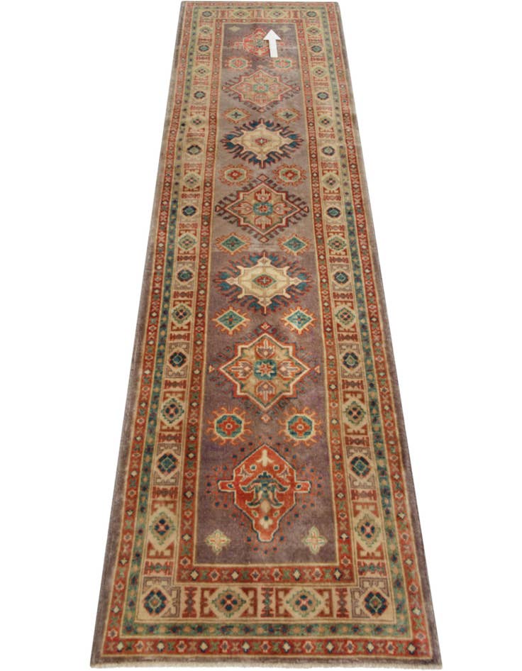 Detail image of 2' 10 x 10'  Hand Knotted Oushak Wool Runner Rug