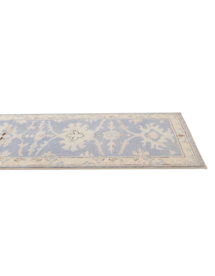 2' 7 x 12' 1 Hand Knotted Oushak Wool Runner Rug