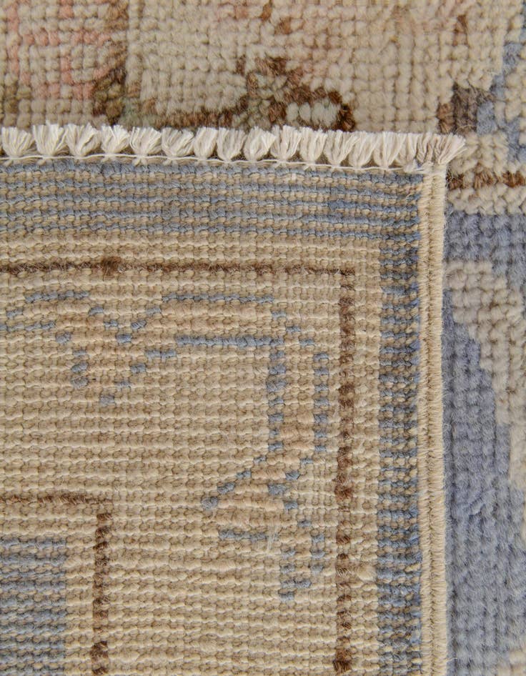 Detail image of 2' 7 x 12' 1  Hand Knotted Oushak Wool Runner Rug