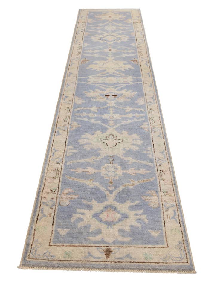 Detail image of 2' 7 x 12' 1 Hand Knotted Oushak Wool Runner Rug