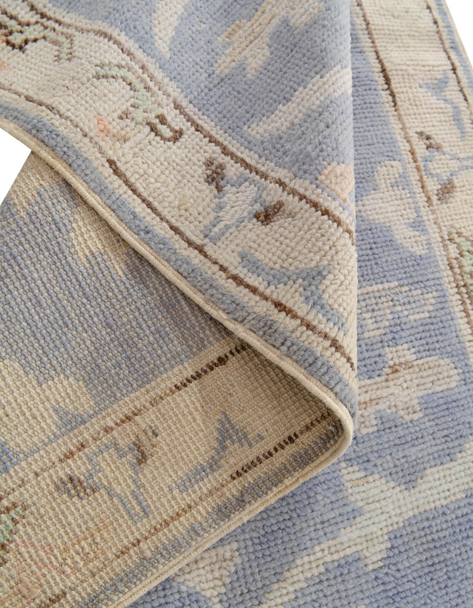 2' 7 x 12' 1 Hand Knotted Oushak Wool Runner Rug