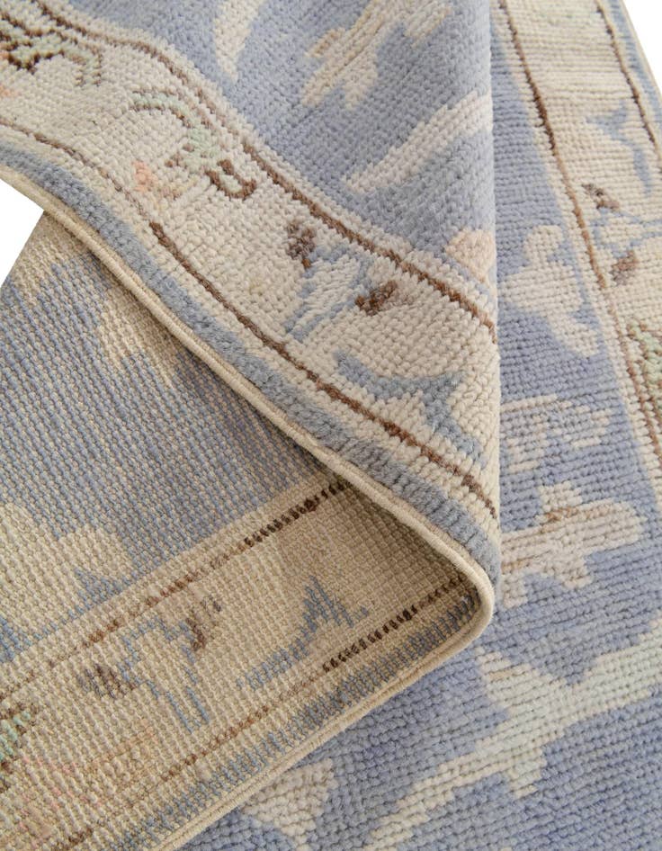 Detail image of 2' 7 x 12' 1  Hand Knotted Oushak Wool Runner Rug