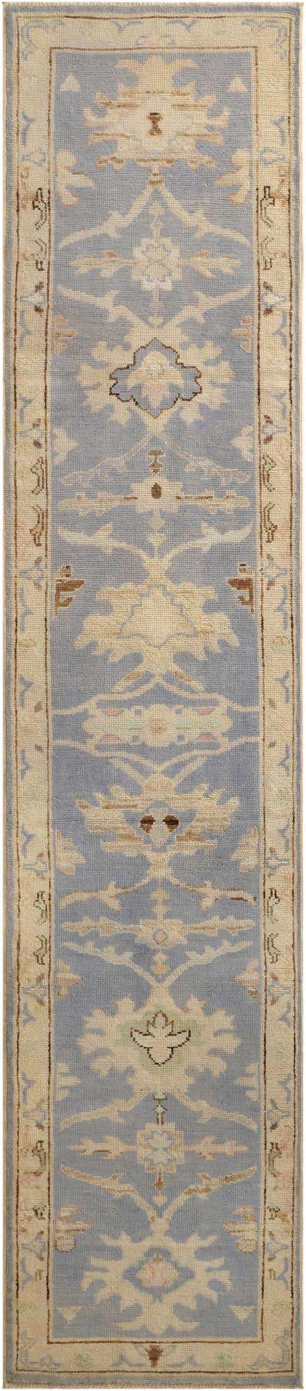 2' 7 x 12' 1 Hand Knotted Oushak Wool Runner Rug