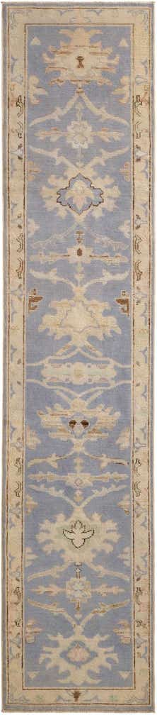 2' 7 x 12' 1 Hand Knotted Oushak Wool Runner Rug