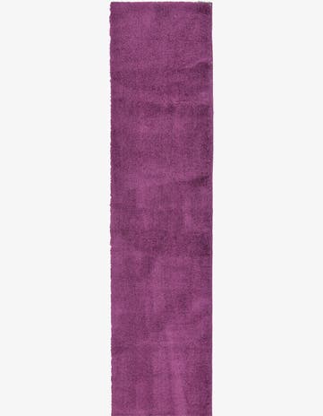 Violet Solid Frieze Runner Rug