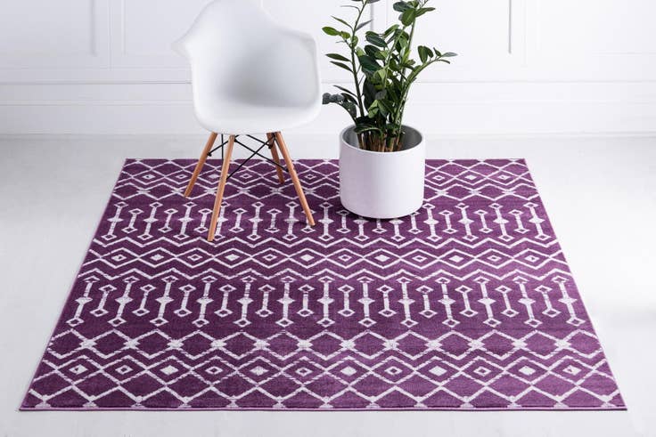 Detail image of 7' 10 x 7' 10 Kasbah Trellis Square Rug