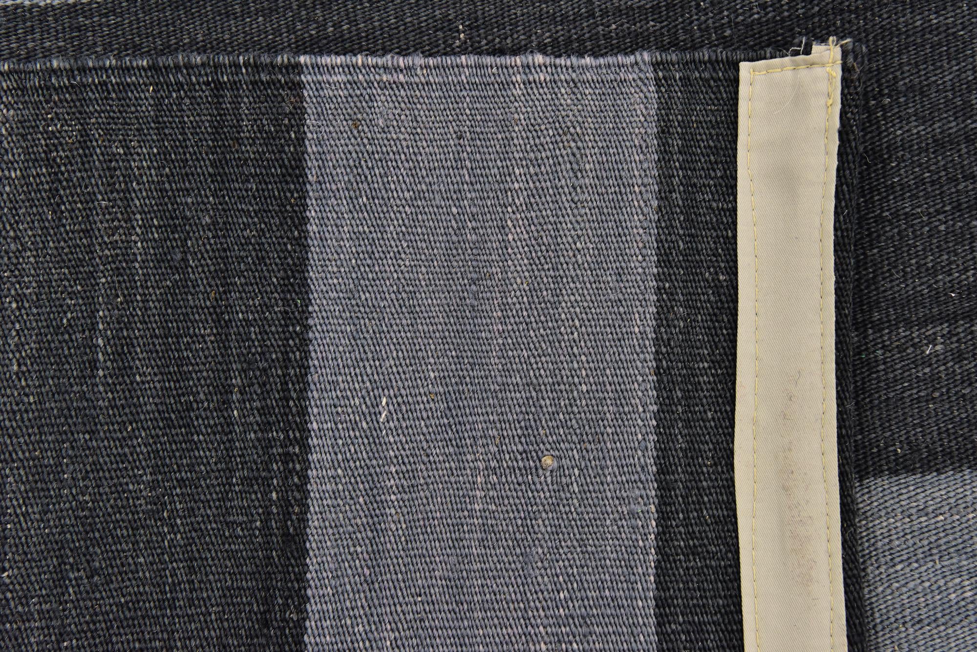 5' 2 x 6' 4 Hand Woven Kilim Modern Wool Square Rug