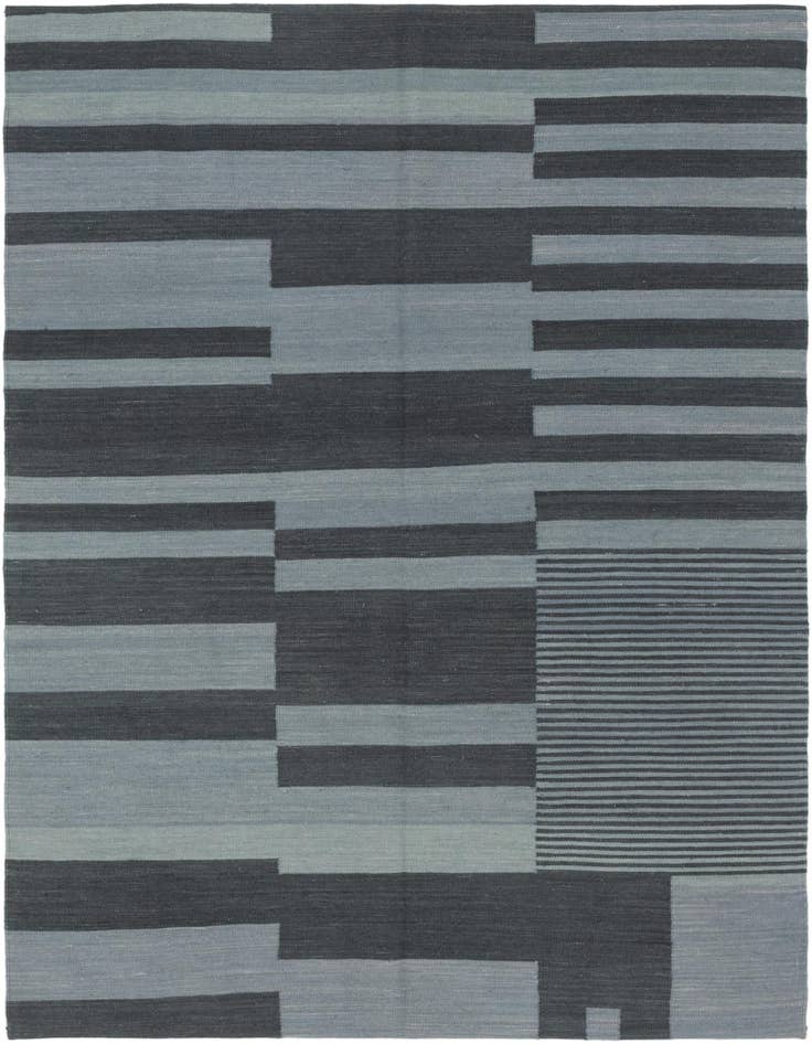 Detail image of 5' 2 x 6' 4 Hand Woven Kilim Modern Wool Square Rug
