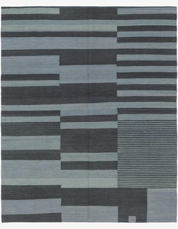 5' 2 x 6' 4 Hand Woven Kilim Modern Wool Square Rug