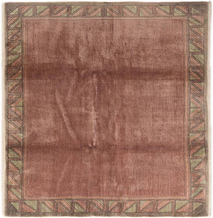 Detail image of 7' 6 x 8' 2 Hand Knotted Nepal Wool Square Rug