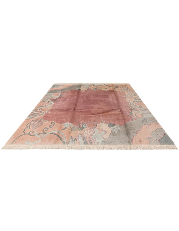 Detail image of 6' 7 x 6' 7 Hand Knotted Tibet Wool Square Rug