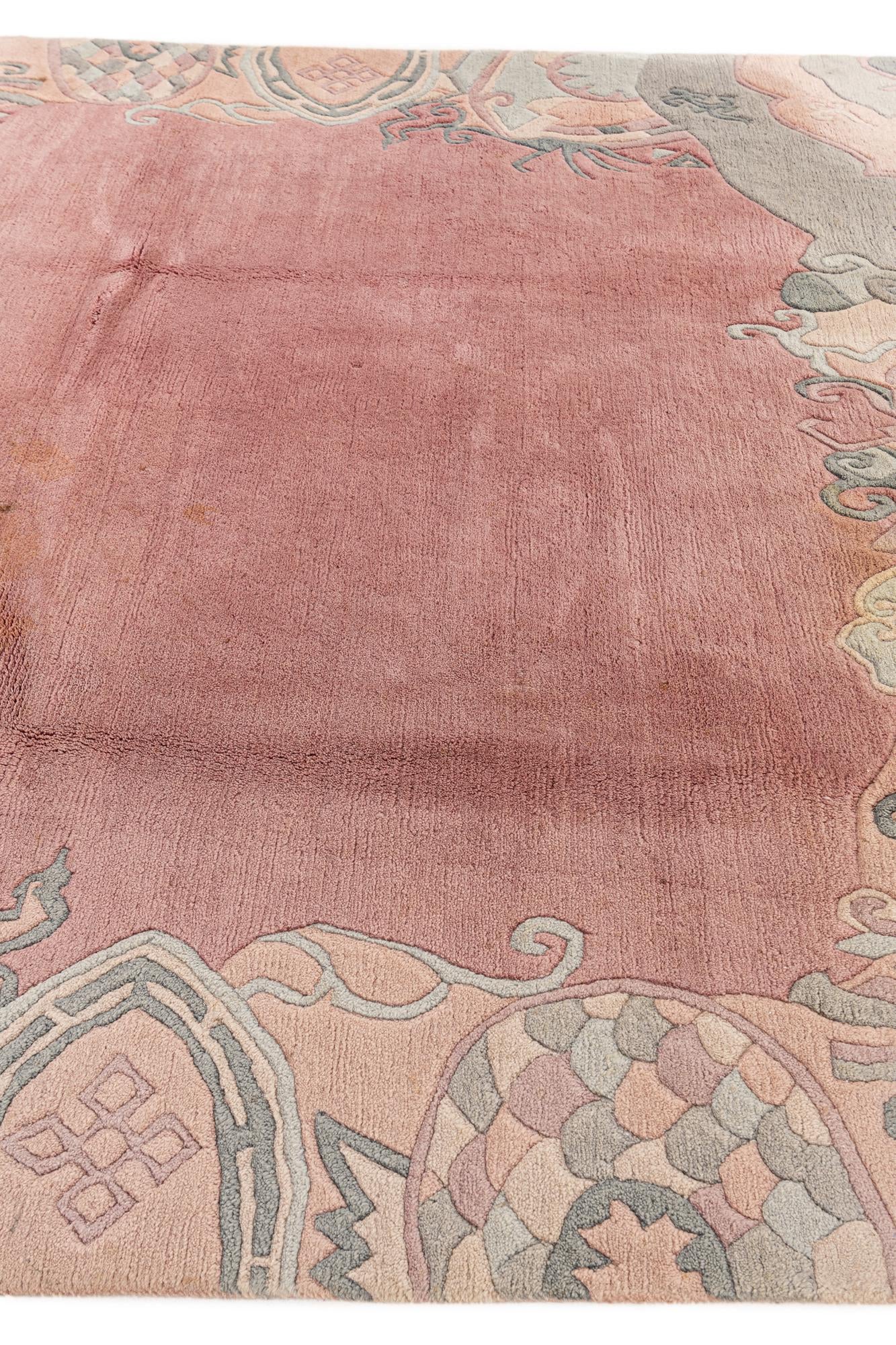 6' 7 x 6' 7 Hand Knotted Tibet Wool Square Rug