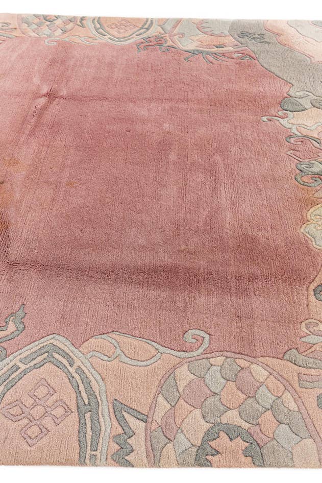 Detail image of 6' 7 x 6' 7 Hand Knotted Tibet Wool Square Rug