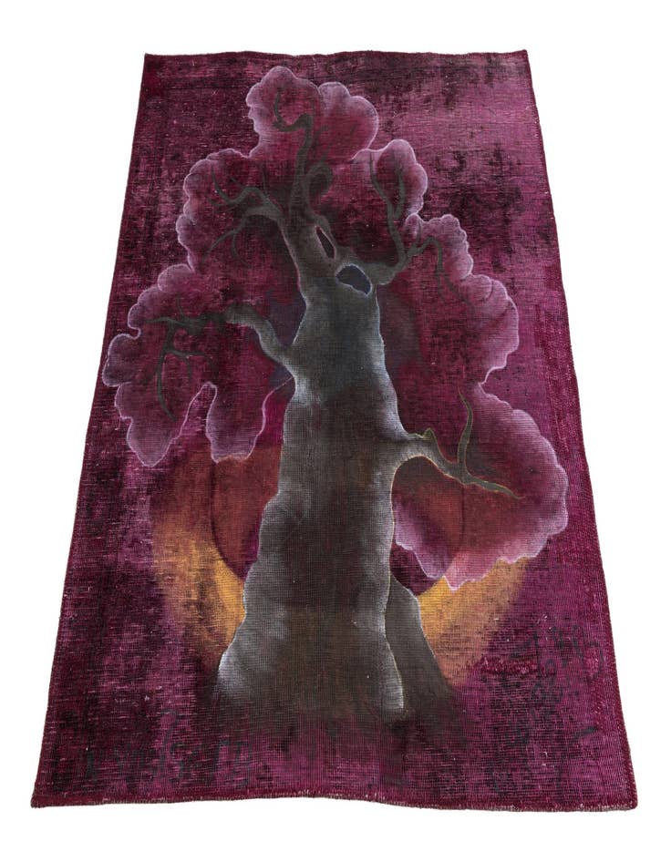 Detail image of 3' 7 x 4' 2  Hand Knotted Ultra Vintage Persian Wool Square Rug