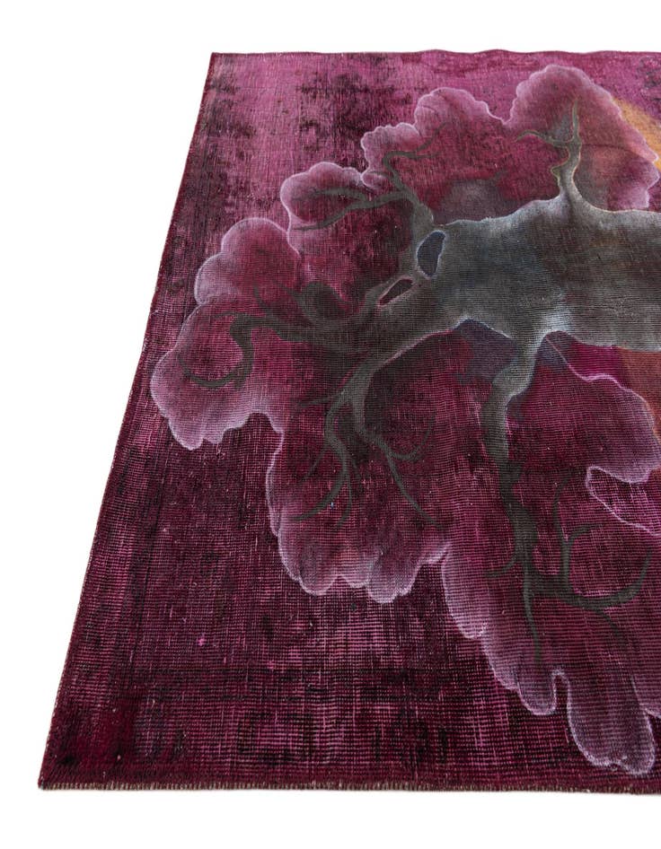 Detail image of 3' 7 x 4' 2  Hand Knotted Ultra Vintage Persian Wool Square Rug