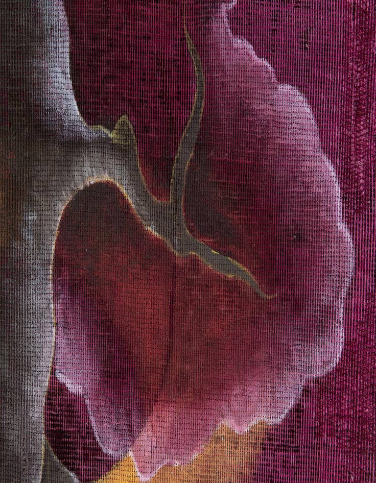 Detail image of 3' 7 x 4' 2  Hand Knotted Ultra Vintage Persian Wool Square Rug