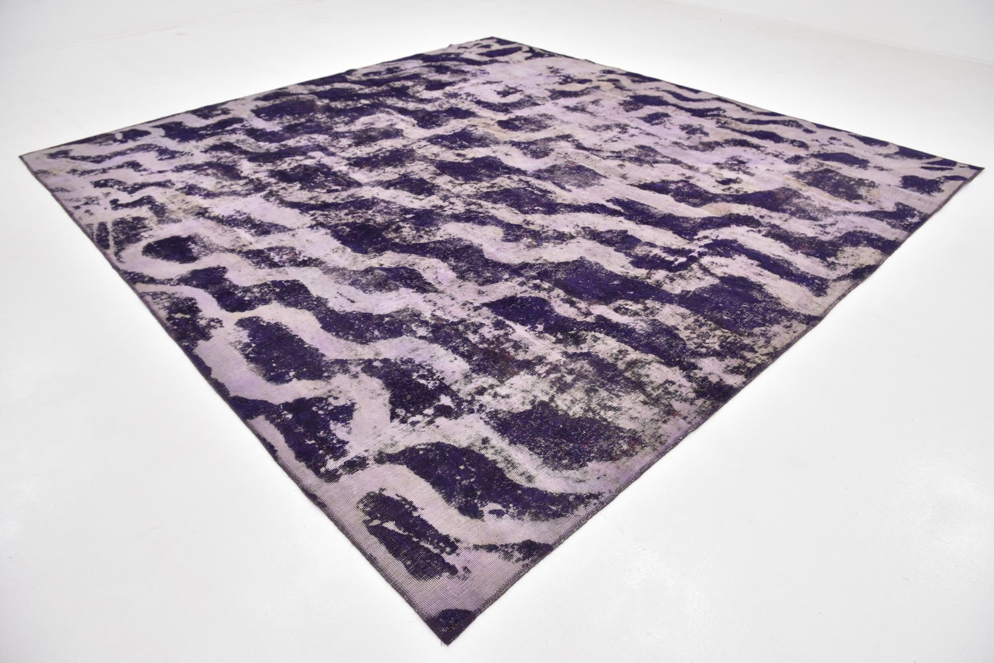 10' 5 x 10' 10 Hand Knotted Ultra Vintage Persian Wool Square Rug