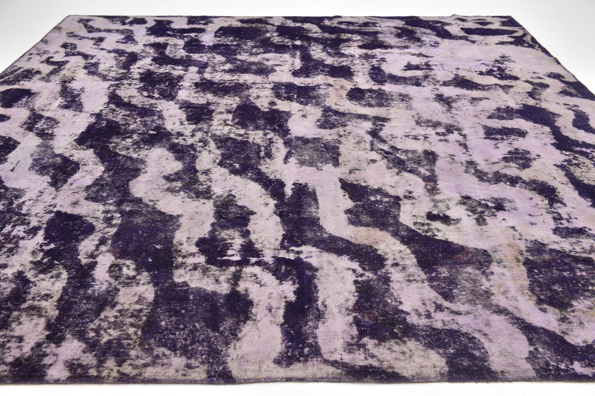 10' 5 x 10' 10 Hand Knotted Ultra Vintage Persian Wool Square Rug