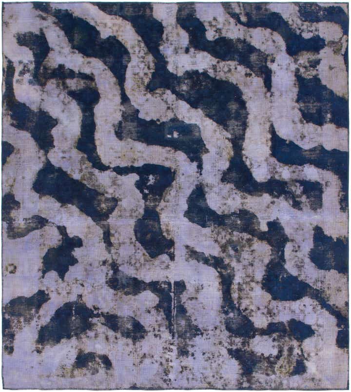8' 2 x 9' 4 Hand Knotted Ultra Vintage Persian Wool Square Rug