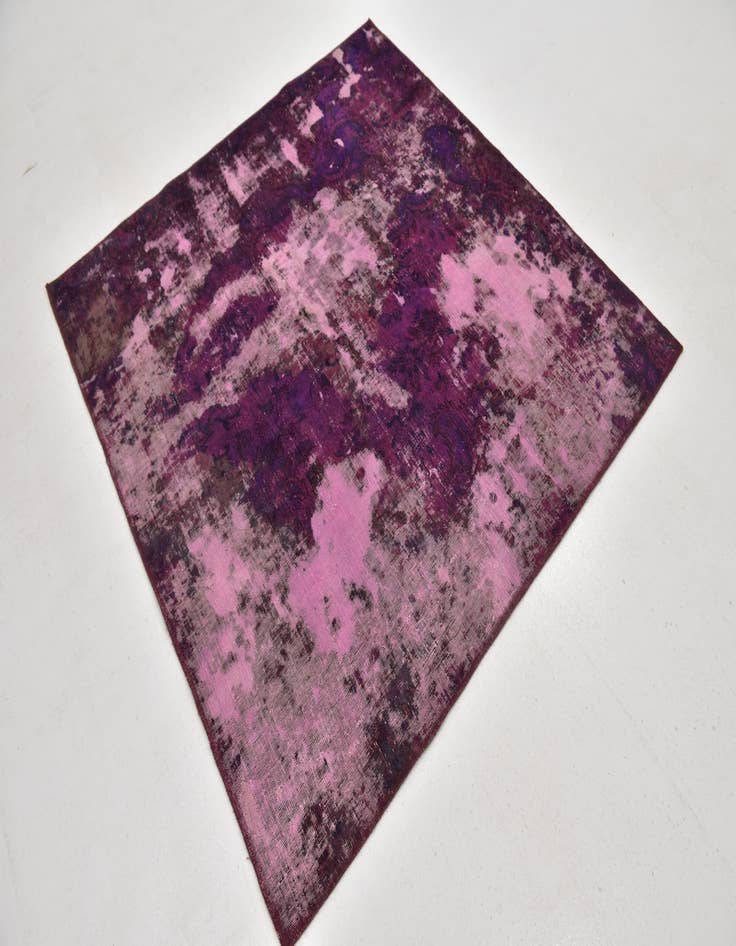 Detail image of 5' x 5' 2  Hand Knotted Ultra Vintage Persian Wool Square Rug