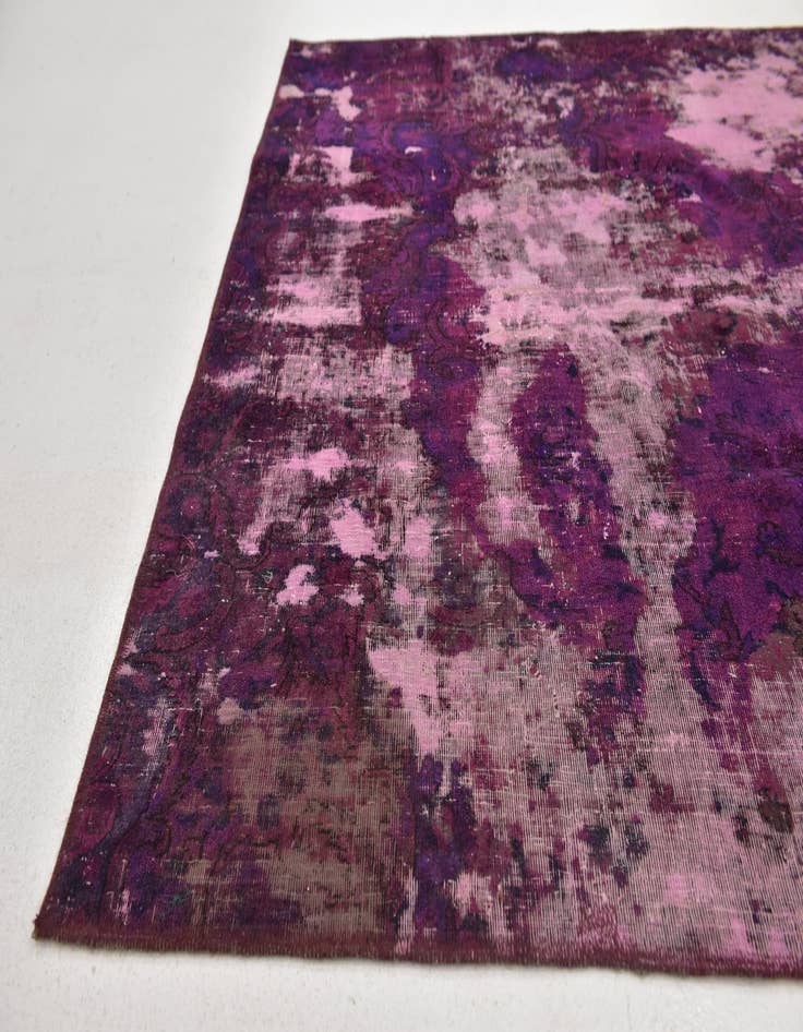 Detail image of 5' x 5' 2  Hand Knotted Ultra Vintage Persian Wool Square Rug