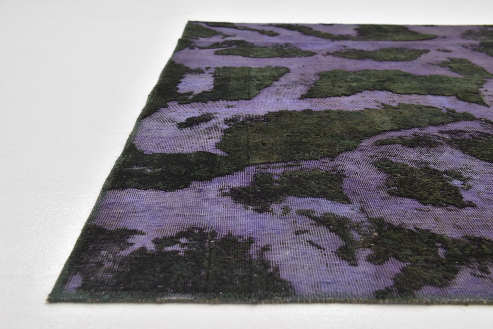 6' x 6' 8 Hand Knotted Ultra Vintage Persian Wool Square Rug