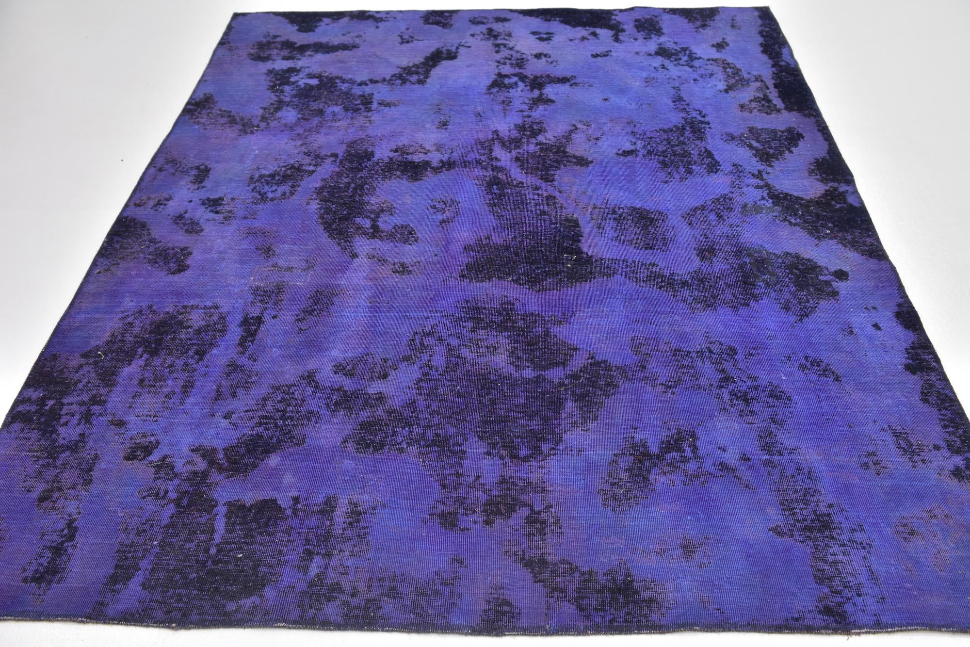 6' 4 x 7' 4 Hand Knotted Ultra Vintage Persian Wool Square Rug