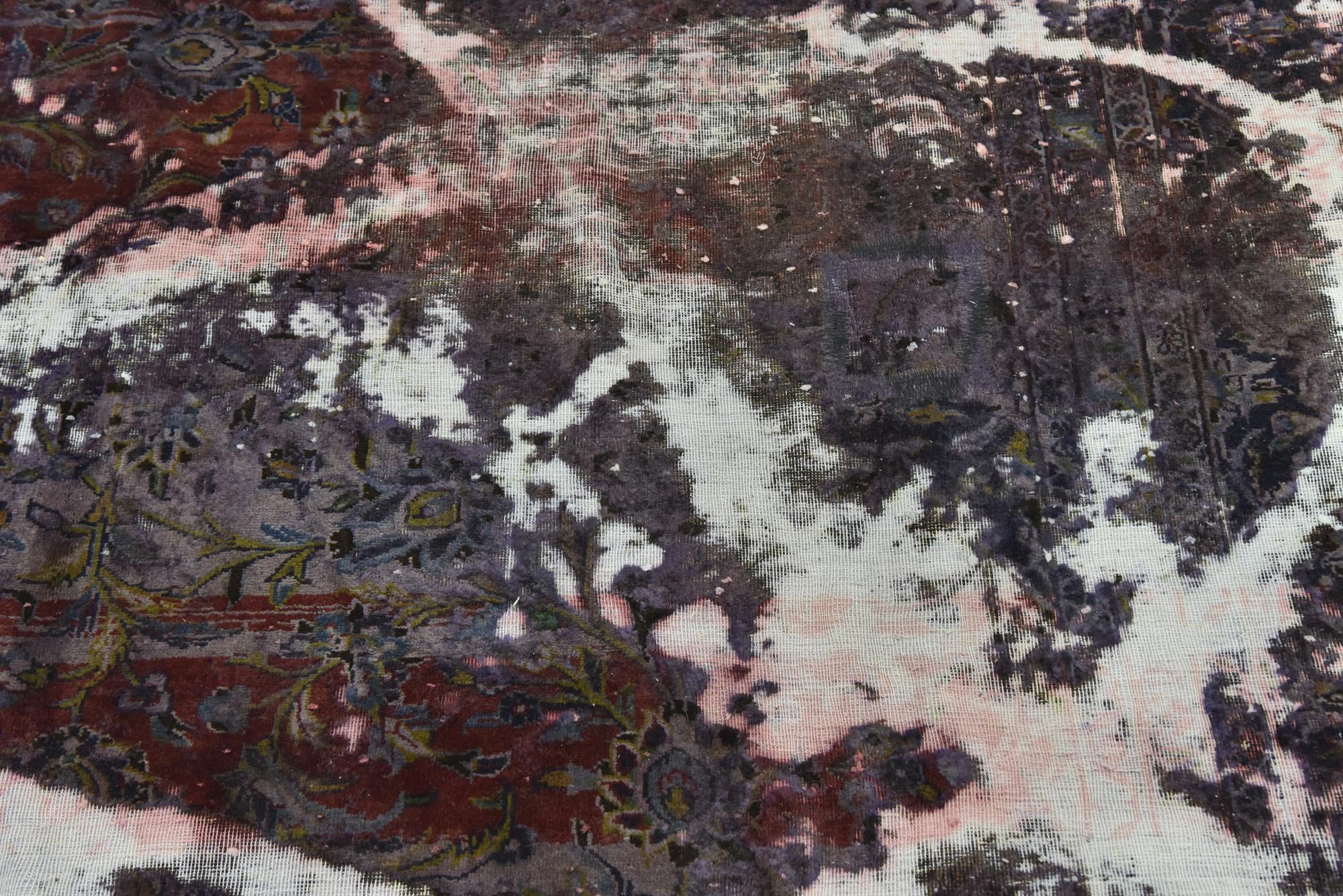 5' x 5' 7 Hand Knotted Ultra Vintage Persian Wool Square Rug