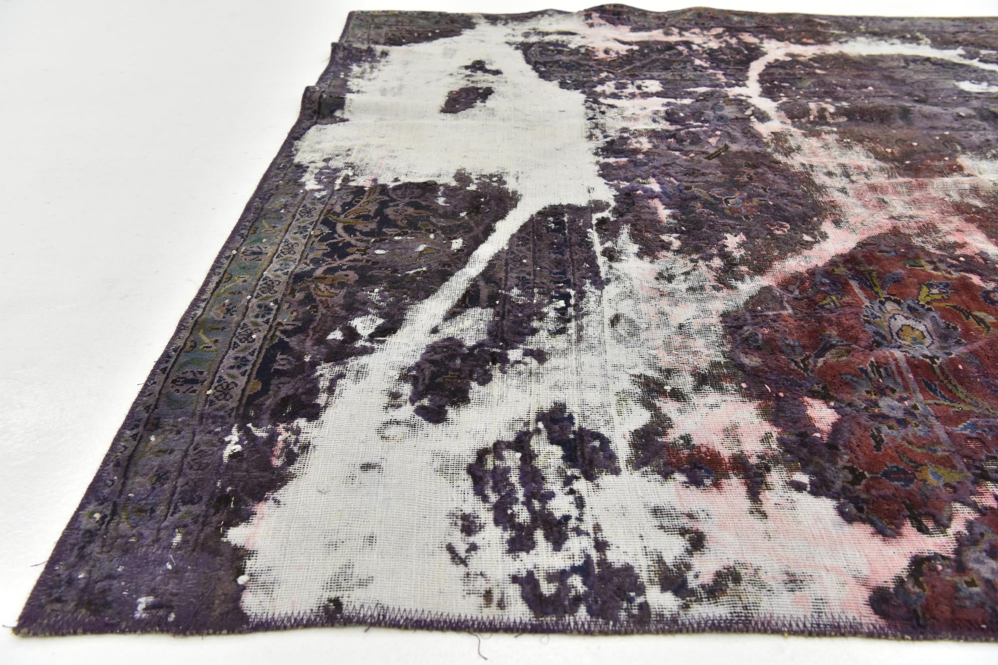 5' x 5' 7 Hand Knotted Ultra Vintage Persian Wool Square Rug