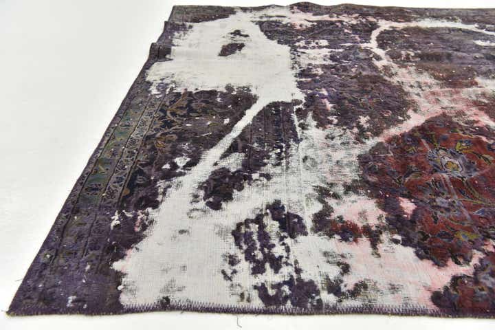 5' x 5' 7 Hand Knotted Ultra Vintage Persian Wool Square Rug