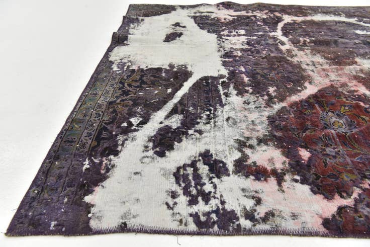 Detail image of 5' x 5' 7 Hand Knotted Ultra Vintage Persian Wool Square Rug