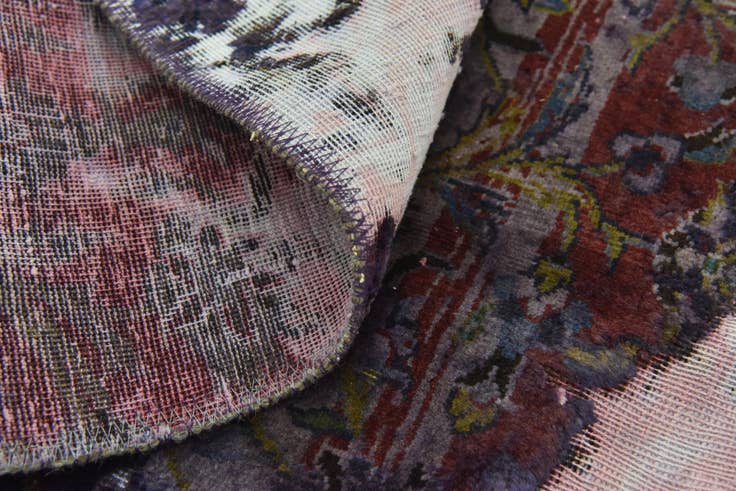 Detail image of 5' x 5' 7 Hand Knotted Ultra Vintage Persian Wool Square Rug