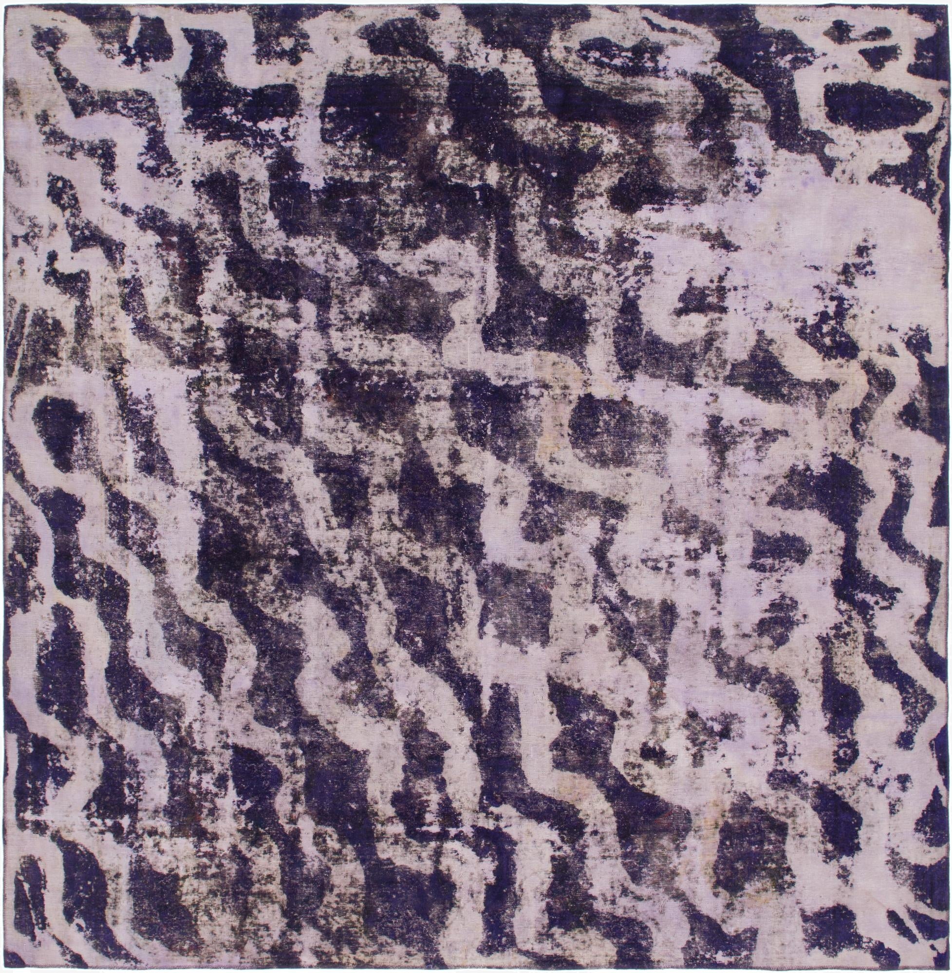 10' 5 x 10' 10  Hand Knotted Ultra Vintage Persian Wool Square Rug