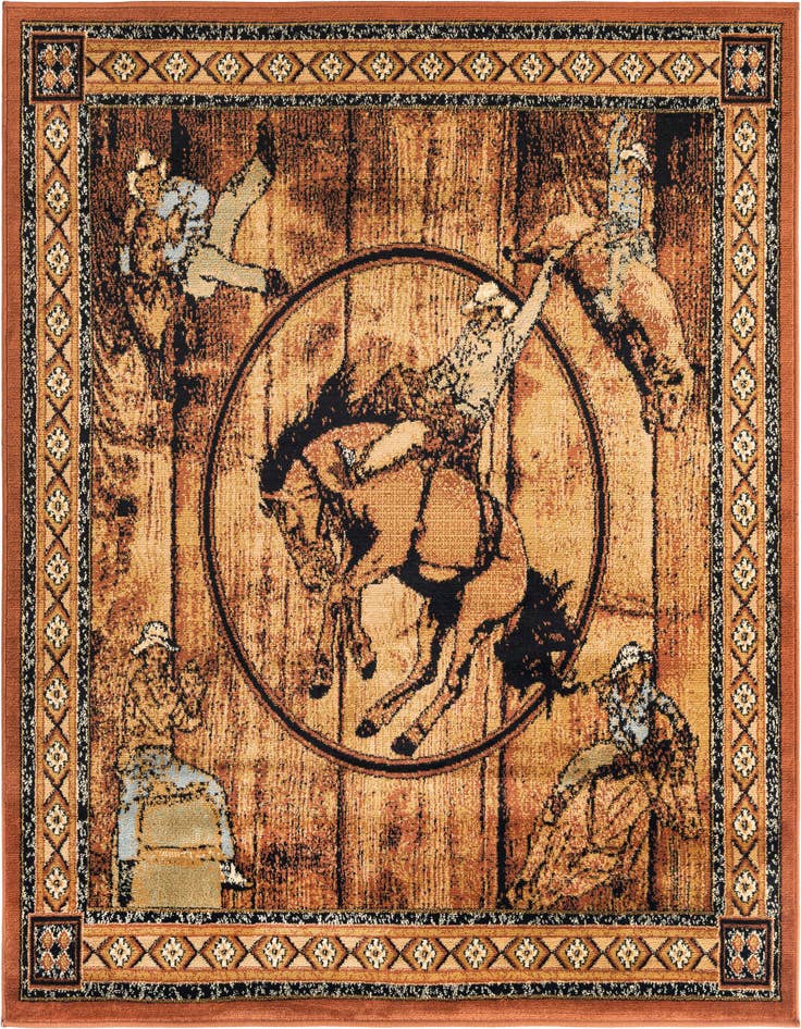Detail image of 5' 3 x 5' 3 Pioneer Square Rug