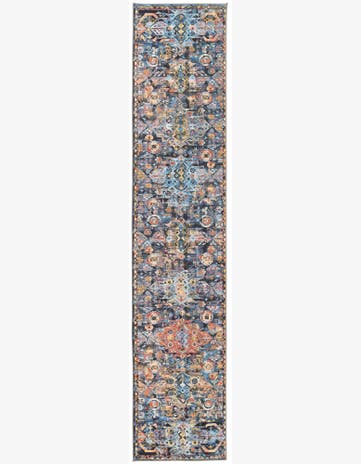 Waters · Geometric Washable Rug, multi